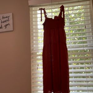 LARGE brand new burnt orange dress with tie strap